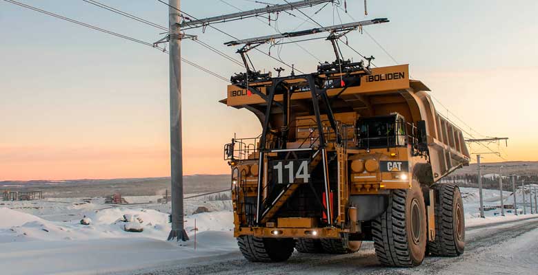 Camiones CAT con sistema de asistencia trolley de Caterpillar