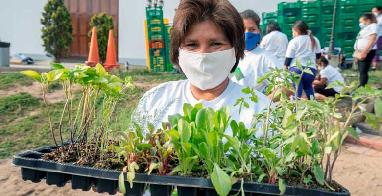 Menorca dona biohuerto y canastas de alimentos