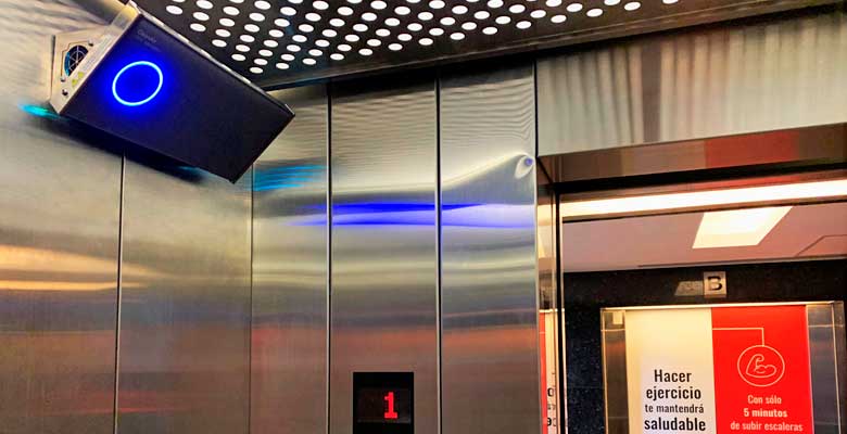 Edificios de Centenario cuentan con purificación de aire en ascensores